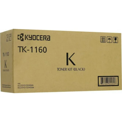 Kyocera TK-1160 Γνήσιο Toner Laser Εκτυπωτή Μαύρο 7200 Σελίδων (1T02RY0NL0)