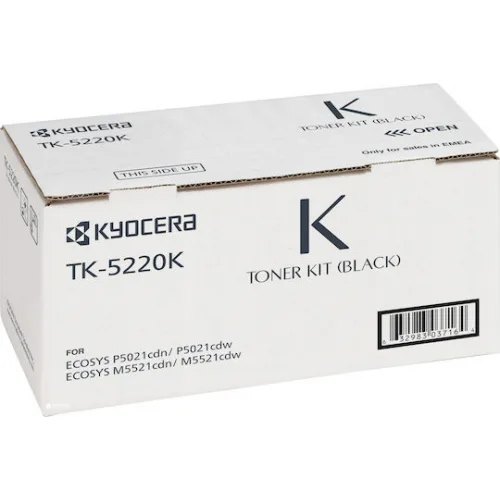 Kyocera TK-5220K Γνήσιο Toner Laser Εκτυπωτή Μαύρο 1200 Σελίδων (1T02R90NL1)