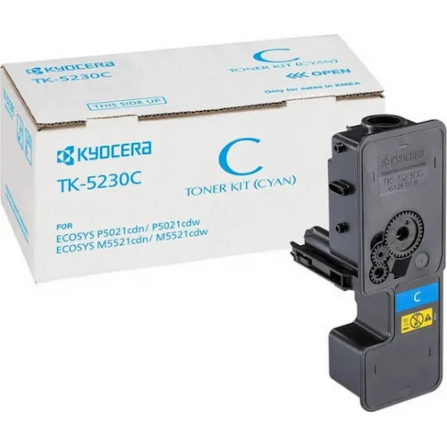Kyocera TK-5230C Γνήσιο Toner Laser Εκτυπωτή Κυανό 2200 Σελίδων (1T02R9CNL0)
