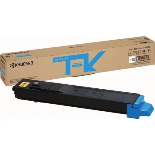 Kyocera TK-8115C Γνήσιο Toner Laser Εκτυπωτή Κυανό 6000 Σελίδων (1T02P3CNL0)