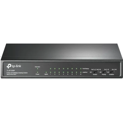 TP-LINK TL-SF1009P v1 Unmanaged L2 PoE+ Switch με 9 Θύρες Ethernet