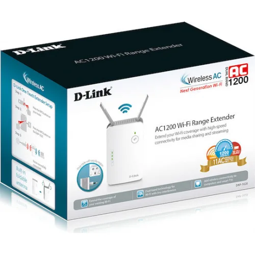 D-Link DAP-1620 WiFi Extender Dual Band (2.4 & 5GHz) 1200Mbps