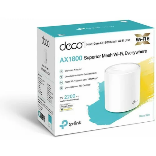 TP-LINK Deco X20 v1 WiFi Mesh Network Access Point Wi‑Fi 6 Dual Band (2.4 & 5GHz)