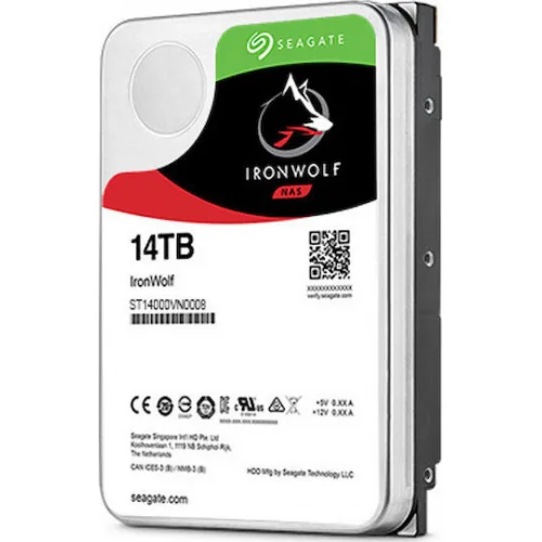 Seagate IronWolf Nas 12TB HDD Σκληρός Δίσκος 3.5" SATA III 7200rpm με 256MB Cache για NAS
