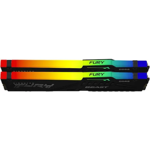 Kingston Fury Beast RGB DDR5 32GB RAM με 2x16GB Modules και Ταχύτητα 5600 για Desktop
