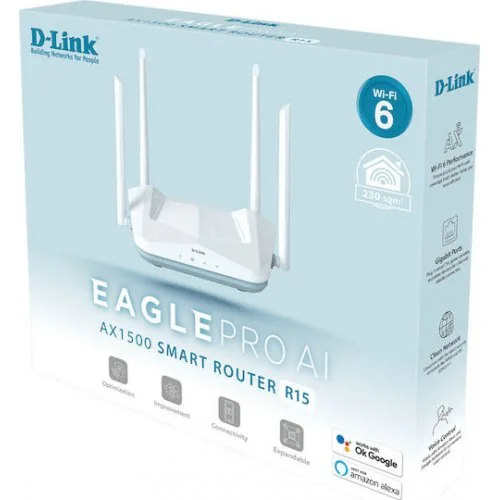 D-Link Eagle Pro AI R15 Ασύρματο Router με 3 Θύρες Ethernet