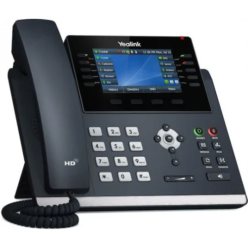 Yealink SIP-T46U Ενσύρματο Τηλέφωνο IP 16 γραμμών Μαύρο