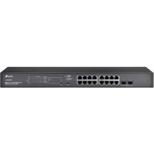 TP-LINK TL-SG2218P v1 Managed L3 PoE+ Switch με 16 Θύρες Gigabit (1Gbps) Ethernet και 2 SFP Θύρες