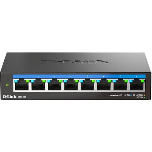 D-Link DMS-108 v1 Unmanaged L2 Switch με 8 Θύρες Ethernet