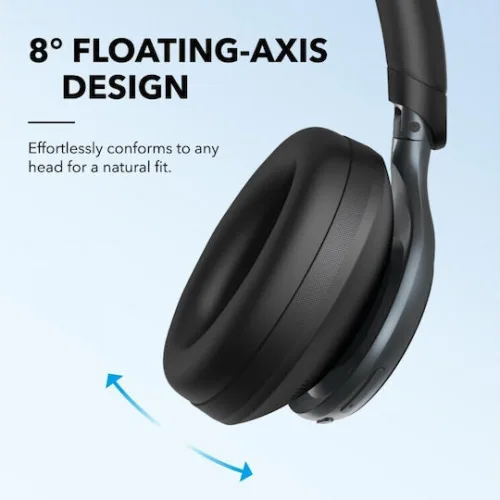 Anker Space One Ασύρματα / Ενσύρματα Over Ear Ακουστικά με 55 ώρες Λειτουργίας Μαύρα