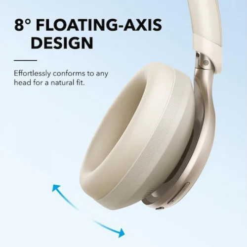 Anker Space One Ασύρματα / Ενσύρματα Over Ear Ακουστικά με 55 ώρες Λειτουργίας Λευκά