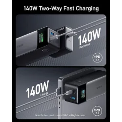 Anker 737 Powercore Prime 24000mAh 140W με Θύρα USB-A και 2 Θύρες USB-C Power Delivery Μαύρο