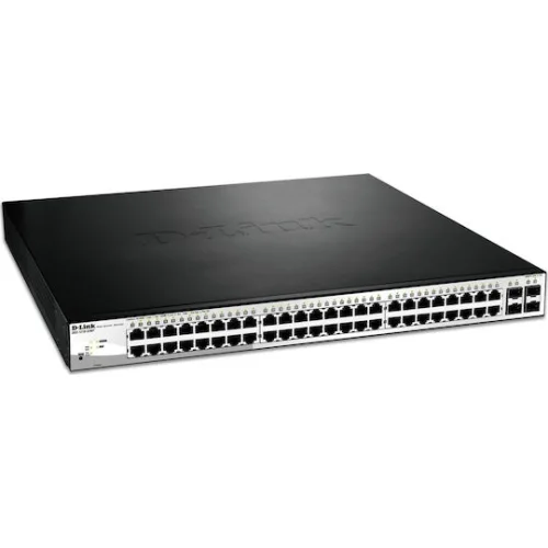 D-Link DGS-1210-52MP v2 Managed L2 PoE+ Switch με 48 Θύρες Gigabit (1Gbps) Ethernet και 4 SFP Θύρες