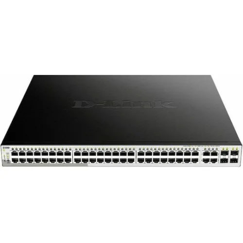 D-Link DGS-1210-52MP v2 Managed L2 PoE+ Switch με 48 Θύρες Gigabit (1Gbps) Ethernet και 4 SFP Θύρες