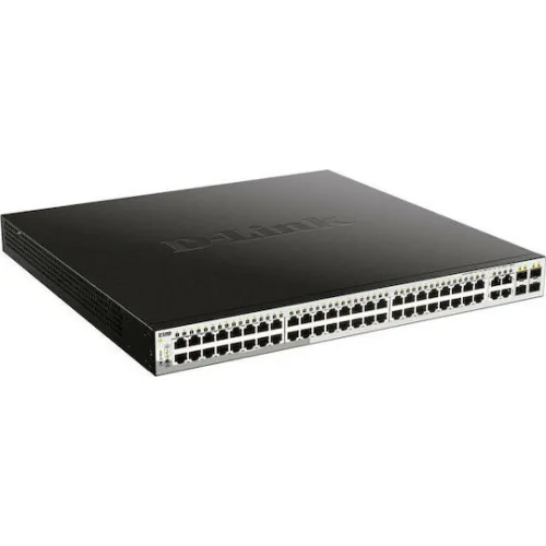 D-Link DGS-1210-52MP v2 Managed L2 PoE+ Switch με 48 Θύρες Gigabit (1Gbps) Ethernet και 4 SFP Θύρες