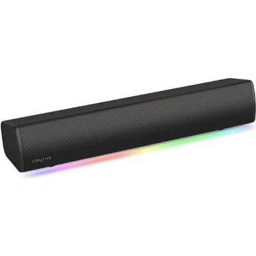 Creative Sound Blaster GS3 Ασύρματα Ηχεία Υπολογιστή 2.0 με RGB Φωτισμό και Bluetooth Ισχύος 24W σε Μαύρο Χρώμα