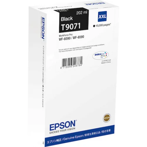 Epson T9071 Γνήσιο Μελάνι Εκτυπωτή InkJet Μαύρο (C13T90714N)