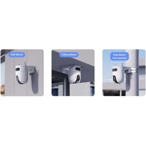 Ezviz CS-H9c IP Dual Κάμερα Παρακολούθησης Wi-Fi 3+3MP Αδιάβροχη με Αμφίδρομη Επικοινωνία και Φακό 2.8mm