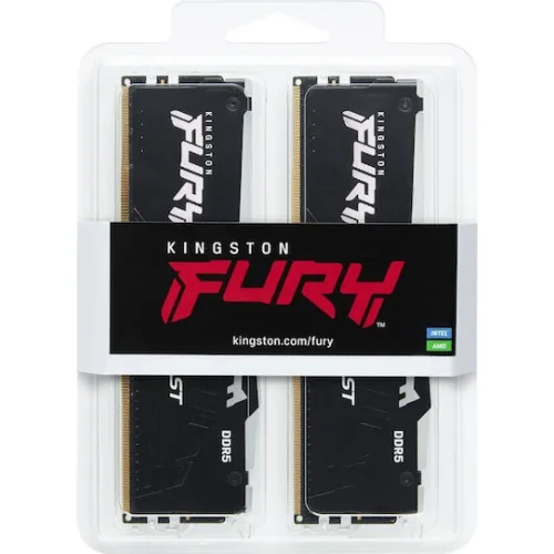 Kingston Fury Beast RGB DDR5 64GB RAM με 2x32GB Modules και Ταχύτητα 6400 για Desktop