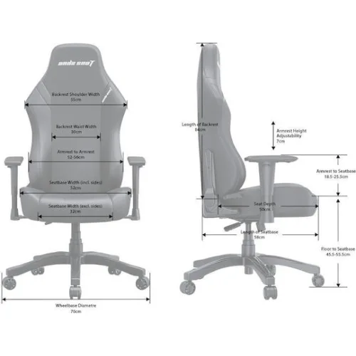ANDA SEAT Gaming Chair LUNA Large Black