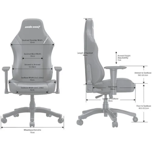 ANDA SEAT Gaming Chair LUNA Large Black