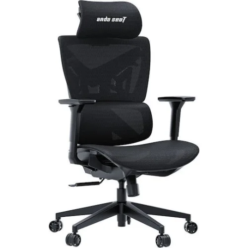 Anda Seat X-AIR Mega XL Υφασμάτινη Καρέκλα Gaming με Ρυθμιζόμενα Μπράτσα Μαύρη