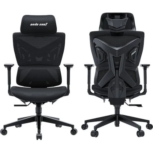 Anda Seat X-AIR Mega XL Υφασμάτινη Καρέκλα Gaming με Ρυθμιζόμενα Μπράτσα Μαύρη