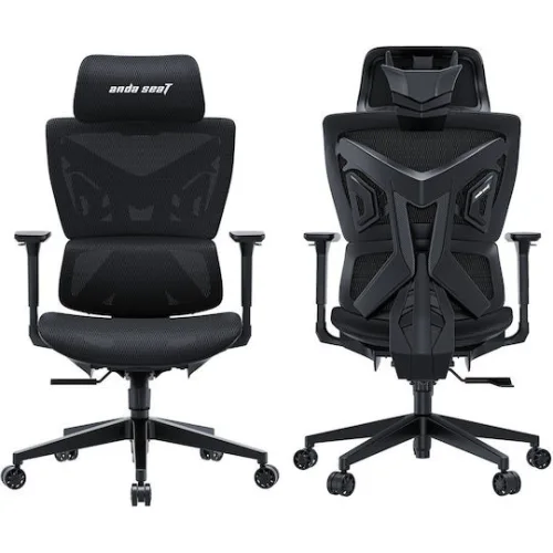 Anda Seat X-AIR Mega XL Υφασμάτινη Καρέκλα Gaming με Ρυθμιζόμενα Μπράτσα Μαύρη