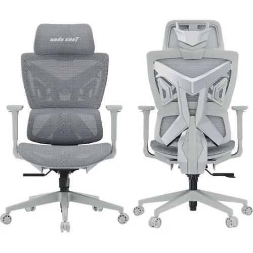 Anda Seat X-AIR Mega XL Καρέκλα Gaming με Ρυθμιζόμενα Μπράτσα Γκρι