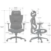 Anda Seat X-AIR Mega XL Καρέκλα Gaming με Ρυθμιζόμενα Μπράτσα Γκρι