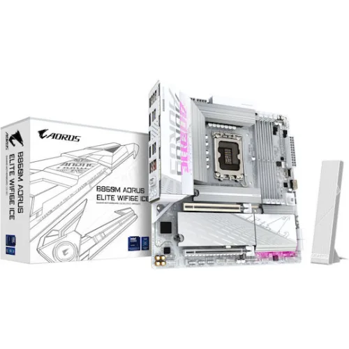 GIGABYTE MOTHERBOARD B860M AORUS ELITE WIFI6 ICE DDR5, 1851, MATX
