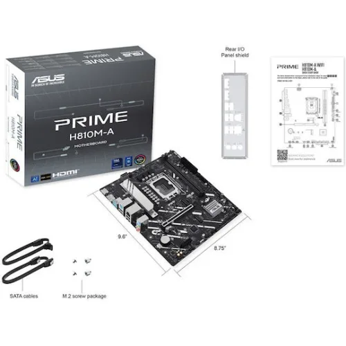 ASUS MOTHERBOARD PRIME H810M-A-CSM, DDR5, 1851, MATX