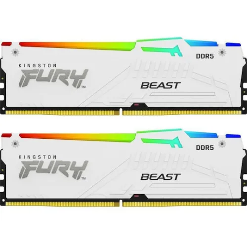 Kingston Fury Beast RGB DDR5 64GB RAM με 2x32GB Modules και Ταχύτητα 6000 για Desktop