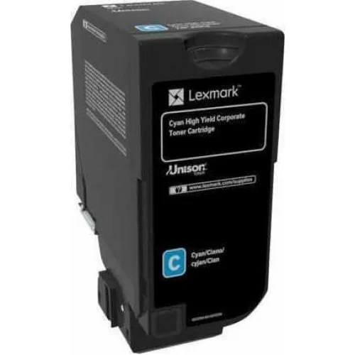 Lexmark 74C2HCE Γνήσιο Toner Laser Εκτυπωτή Κυανό 12000 Σελίδων 74C2HCE