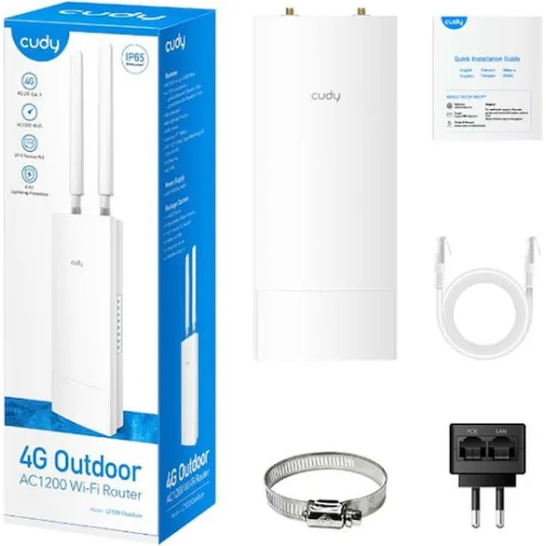 Cudy LT500 Outdoor v1 Ασύρματο 4G Mobile Router Wi‑Fi 5 με 4 Θύρες Ethernet