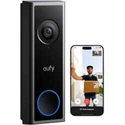 Eufy C31 Ασύρματο Κουδούνι Πόρτας Wi-Fi Συμβατό με Alexa και Google Home Μαύρο