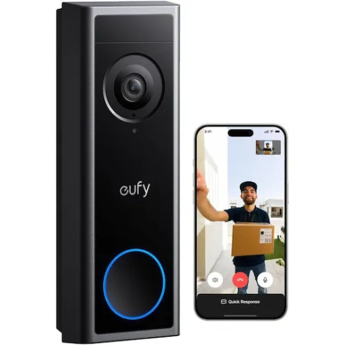 Eufy C31 Ασύρματο Κουδούνι Πόρτας Wi-Fi Συμβατό με Alexa και Google Home Μαύρο
