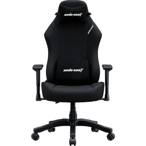 Anda Seat Luna Large Υφασμάτινη Καρέκλα Gaming με Ρυθμιζόμενα Μπράτσα Μαύρη