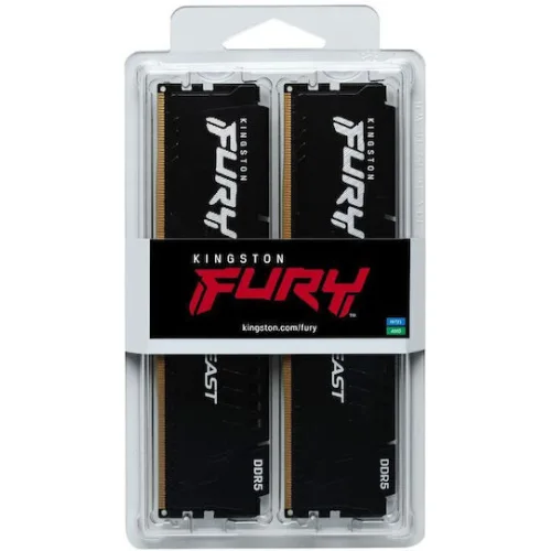 Kingston Fury Beast DDR5 16GB RAM με 2x8GB Modules και Ταχύτητα 5600 για Desktop