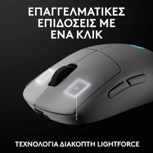 Logitech G Pro 2 Lightspeed Ασύρματο RGB Gaming Ποντίκι 44000 DPI Λευκό