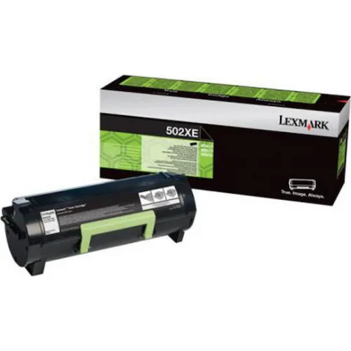 Lexmark 502XE Γνήσιο Toner Laser Εκτυπωτή Μαύρο High Yield Extra High Yield 10000 Σελίδων (50F2X0E)
