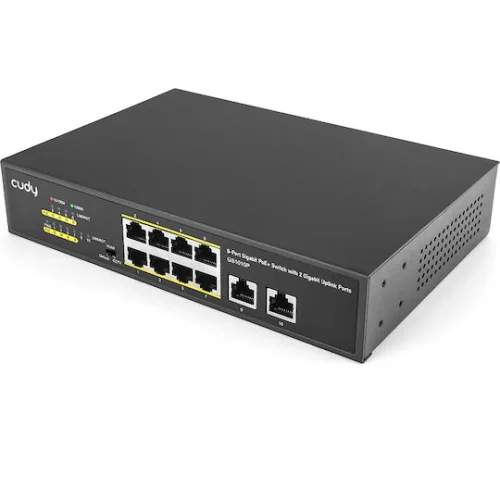 Cudy GS1010P Unmanaged L2 PoE+ Switch με 8 Θύρες Ethernet