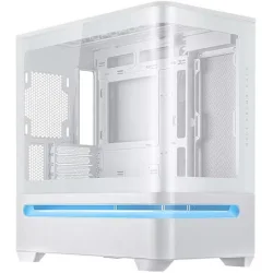 Asus Prime AP202 Gaming Mini Tower Κουτί Υπολογιστή με Πλαϊνό Παράθυρο και ARGB Φωτισμό Λευκό