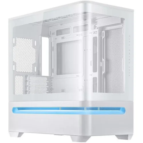 Asus Prime AP202 Gaming Mini Tower Κουτί Υπολογιστή με Πλαϊνό Παράθυρο και ARGB Φωτισμό Λευκό