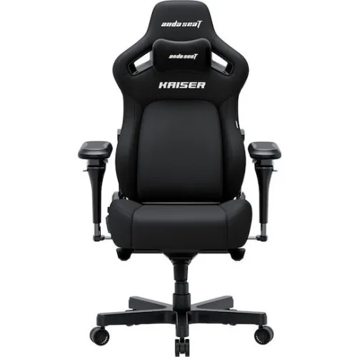 Anda Seat Kaiser-4 V2 XL Υφασμάτινη Καρέκλα Gaming με Ρυθμιζόμενα Μπράτσα Μαύρη