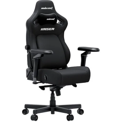 Anda Seat Kaiser-4 V2 XL Υφασμάτινη Καρέκλα Gaming με Ρυθμιζόμενα Μπράτσα Μαύρη