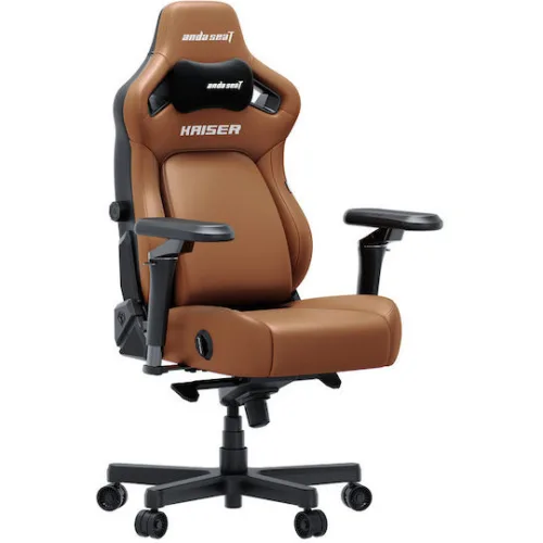 Anda Seat Kaiser-4 V2 XL Καρέκλα Gaming Δερματίνης με Ρυθμιζόμενα Μπράτσα Καφέ