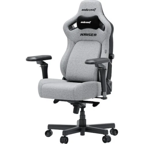 Anda Seat Kaiser-4 V2 XL Υφασμάτινη Καρέκλα Gaming με Ρυθμιζόμενα Μπράτσα Γκρι