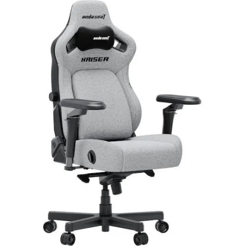 Anda Seat Kaiser-4 V2 XL Υφασμάτινη Καρέκλα Gaming με Ρυθμιζόμενα Μπράτσα Γκρι