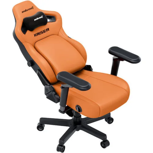 Anda Seat Kaiser-4 V2 XL Καρέκλα Gaming Δερματίνης με Ρυθμιζόμενα Μπράτσα Πορτοκαλί